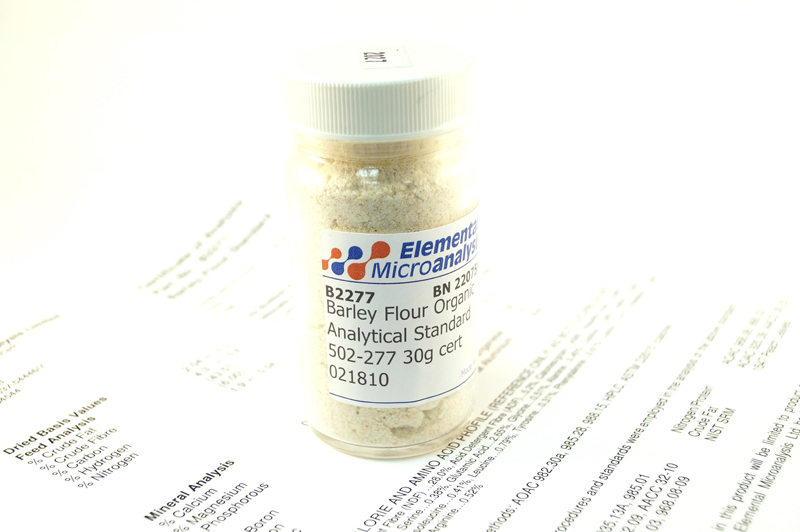 Barley Flour Organic Analytical Standard 502-277 See certificate 240916 30g